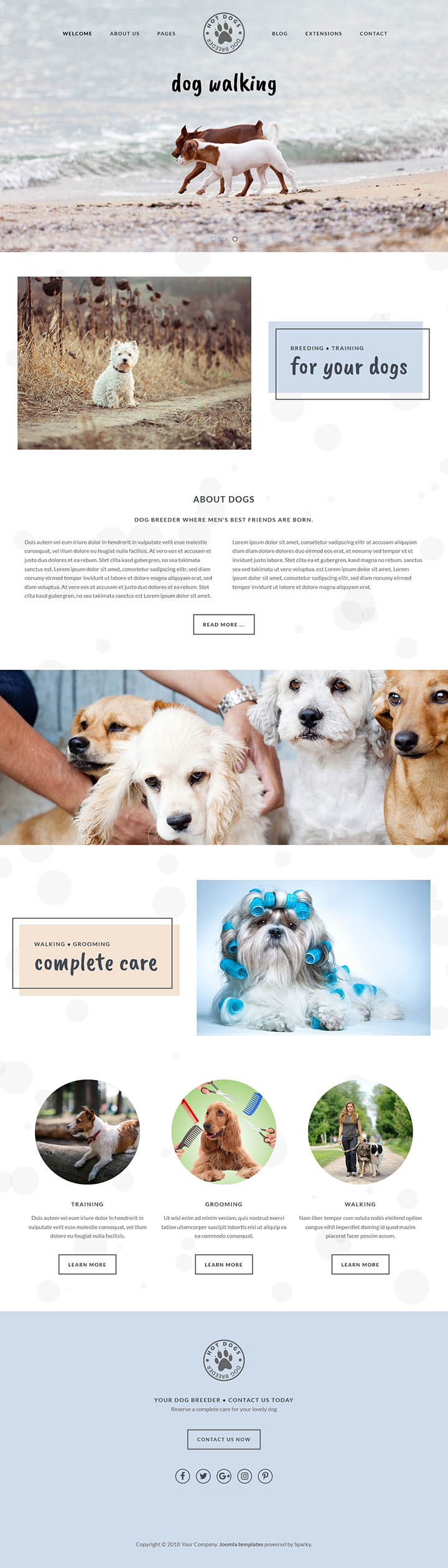 Joomla шаблон HotThemes Dogs