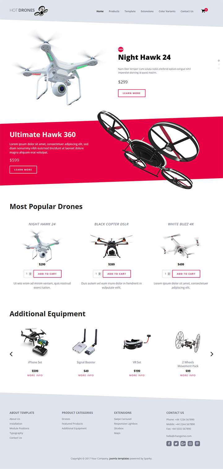Joomla шаблон HotThemes Drones