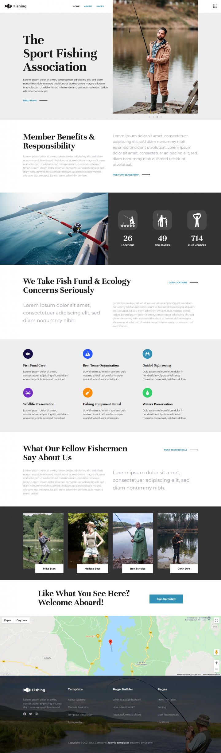 Joomla шаблон HotThemes Fishing