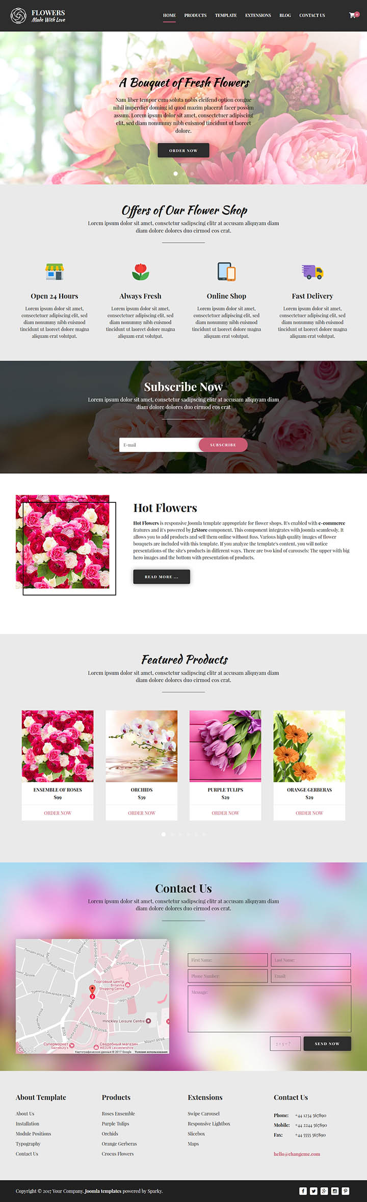 Joomla шаблон HotThemes Flowers
