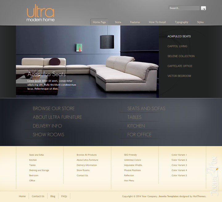 Joomla шаблон HotThemes Furniture Store