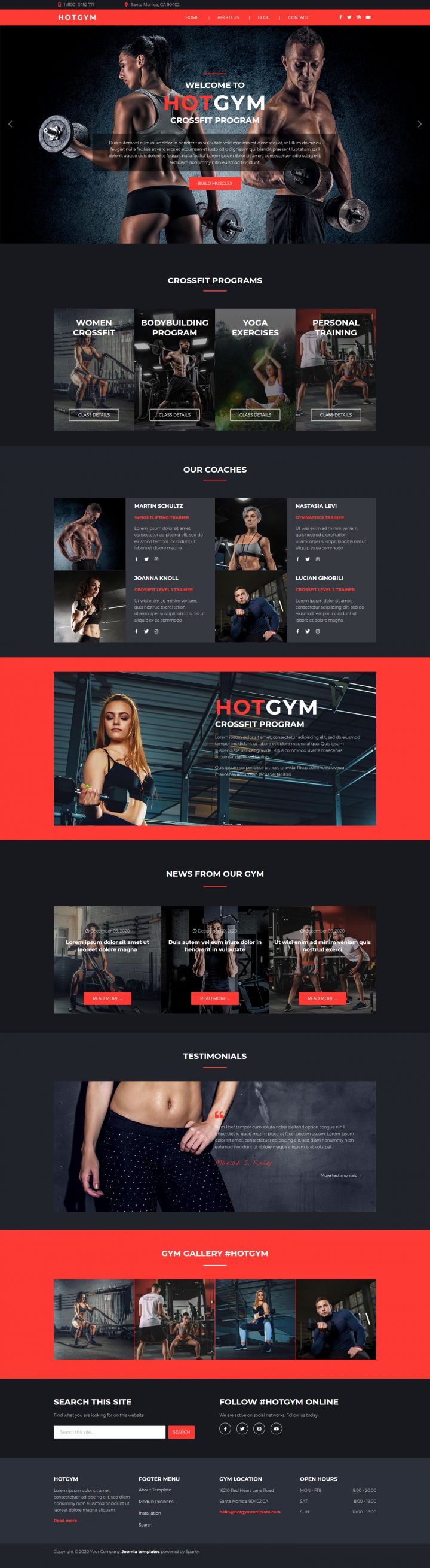 Joomla шаблон HotThemes Gym