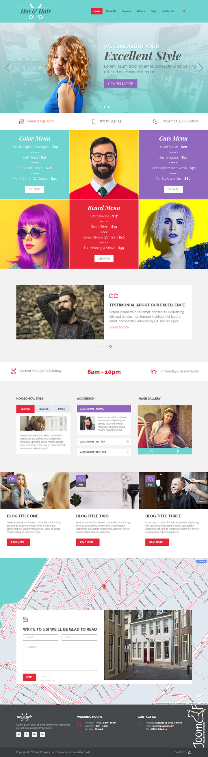 Joomla шаблон HotThemes Hair