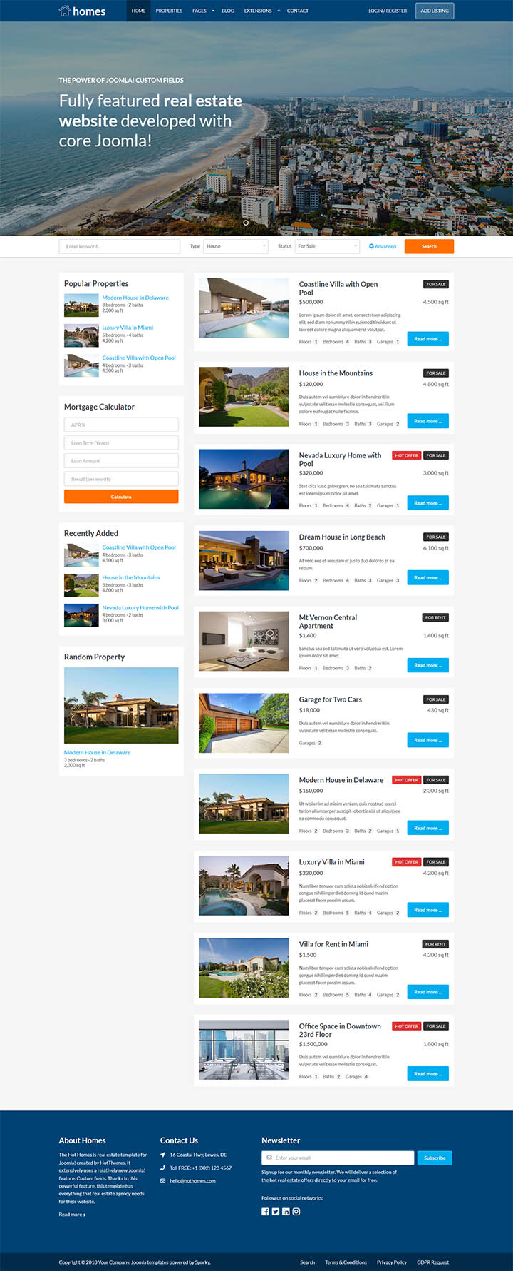 Шаблон HotThemes Homes Joomla шаблон HotThemes Homes