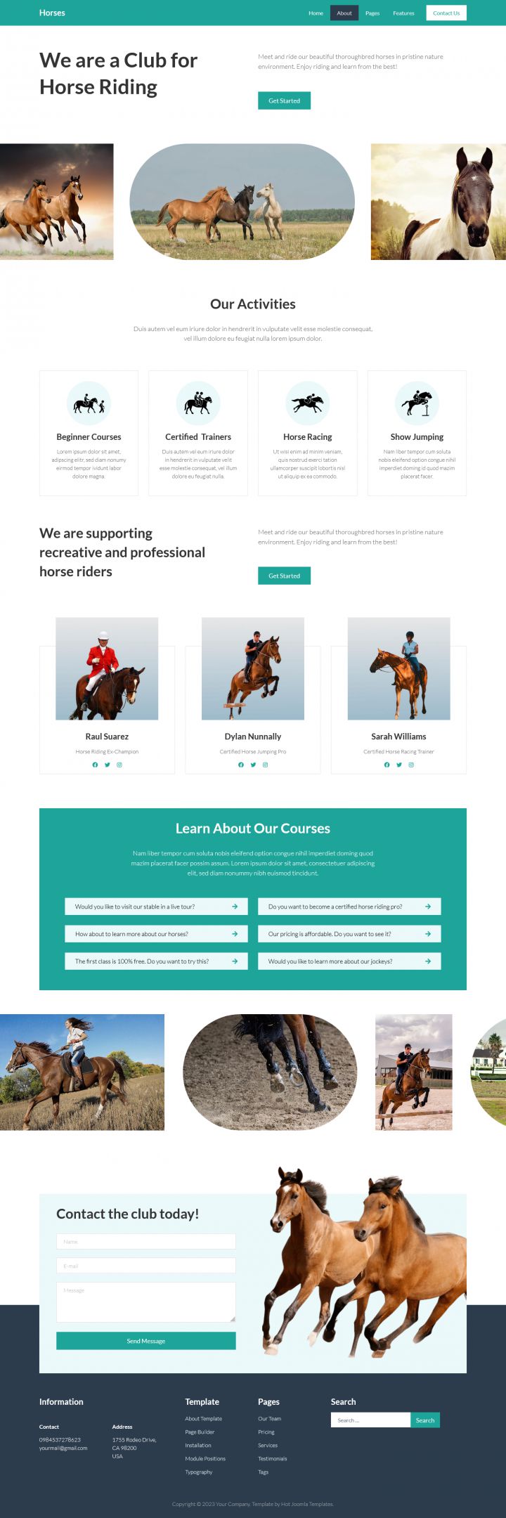 Joomla шаблон HotThemes Horses