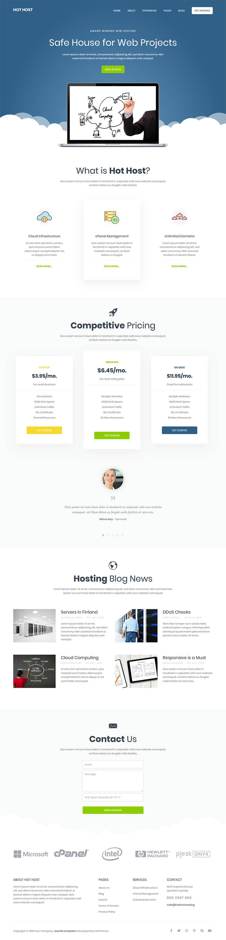 Joomla шаблон HotThemes Hot Host