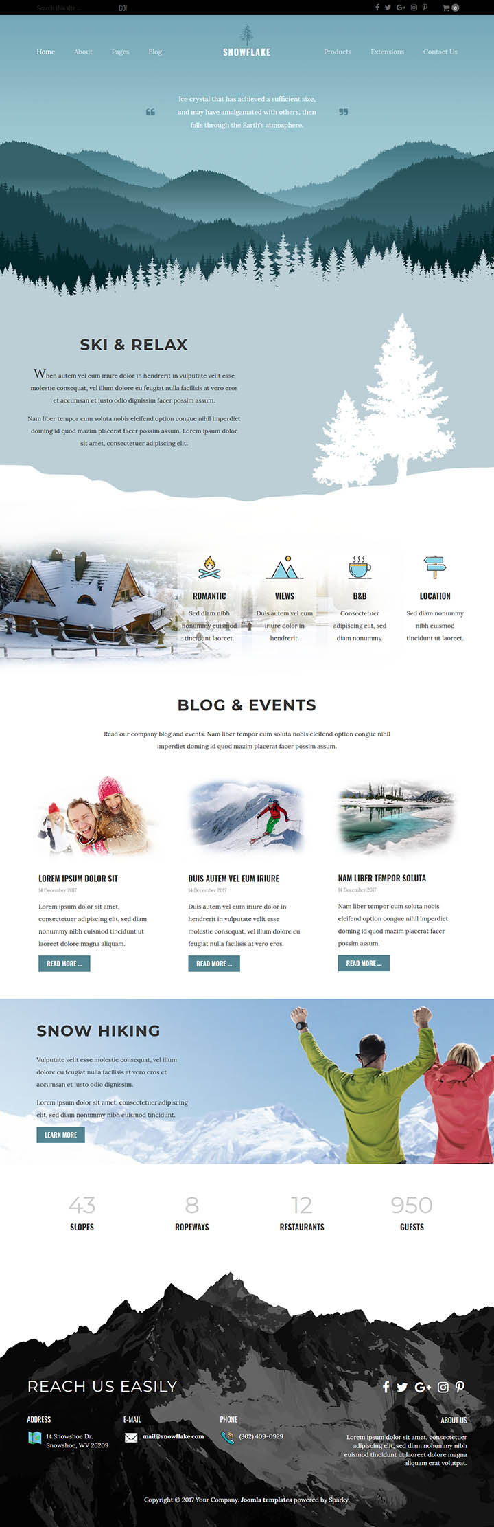 Joomla шаблон HotThemes Hot Snowflake