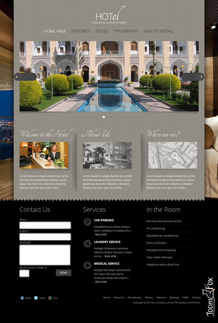 Joomla шаблон HotThemes HOTel