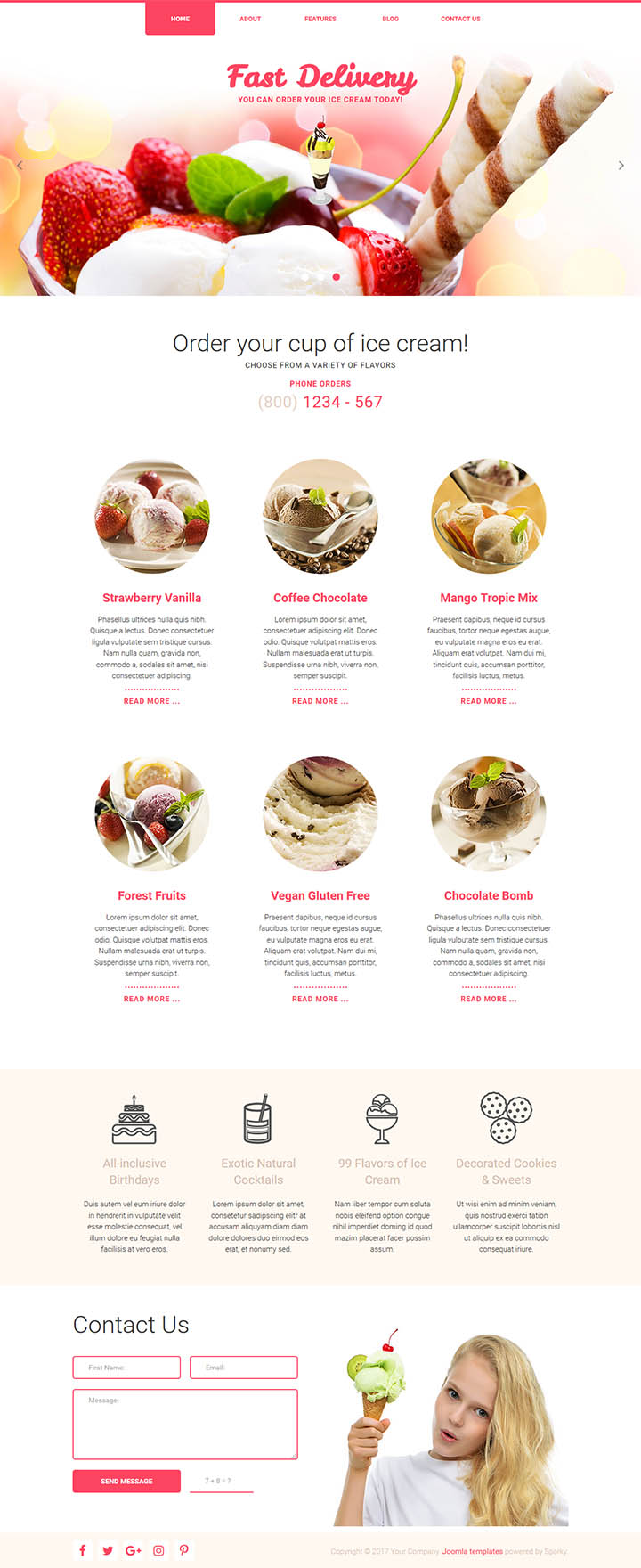 Joomla шаблон HotThemes Ice Cream