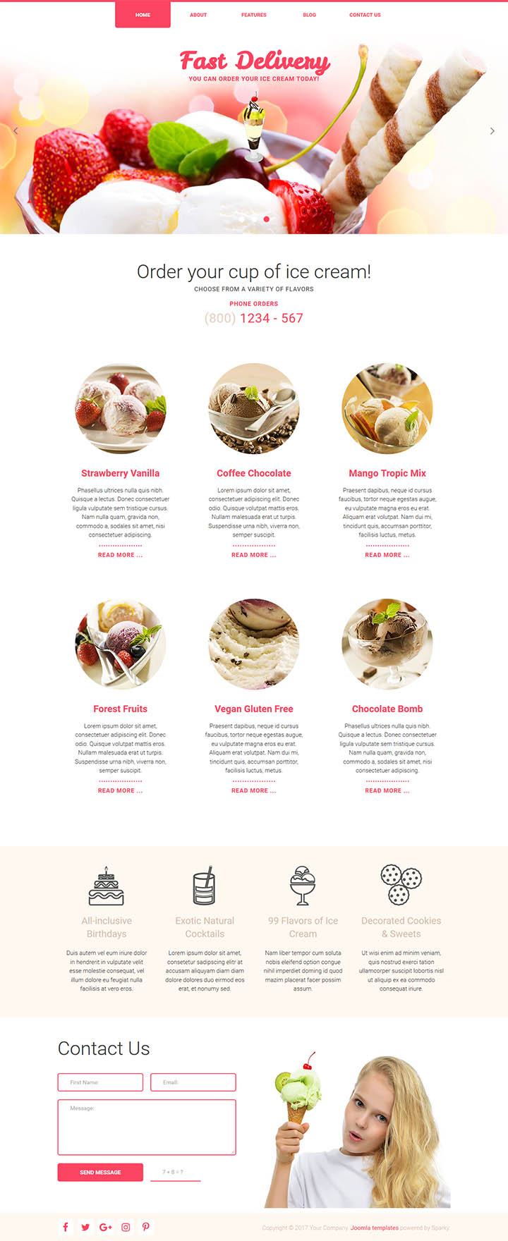 Шаблон HotThemes Ice Cream Joomla шаблон HotThemes Ice Cream