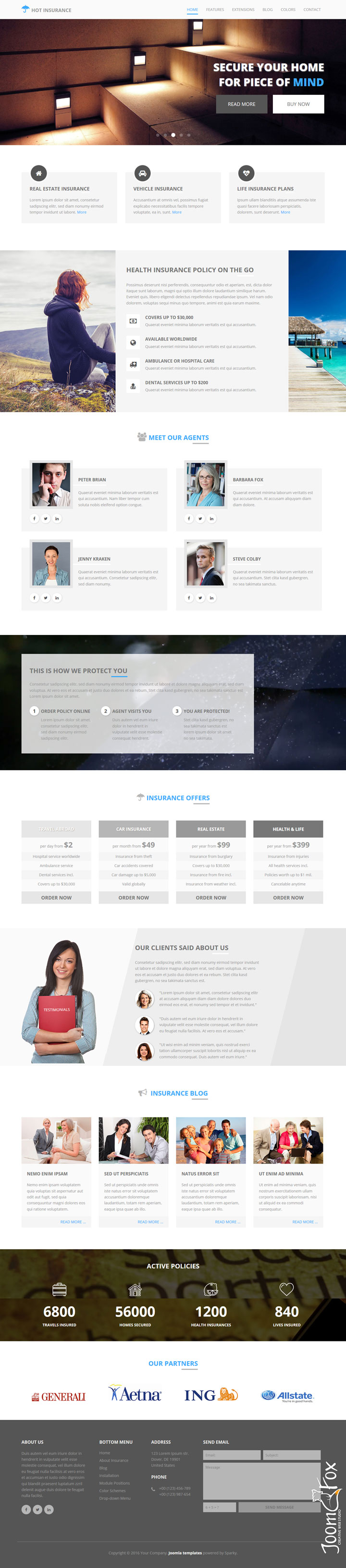 Joomla шаблон HotThemes Insurance