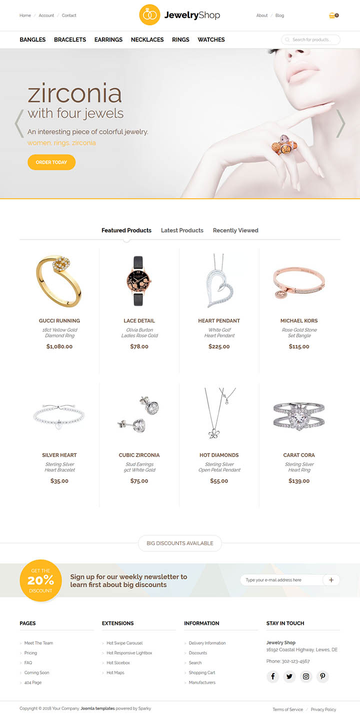 Joomla шаблон HotThemes Jewelry