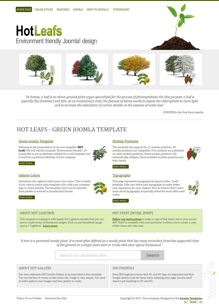 Joomla шаблон HotThemes Leafs