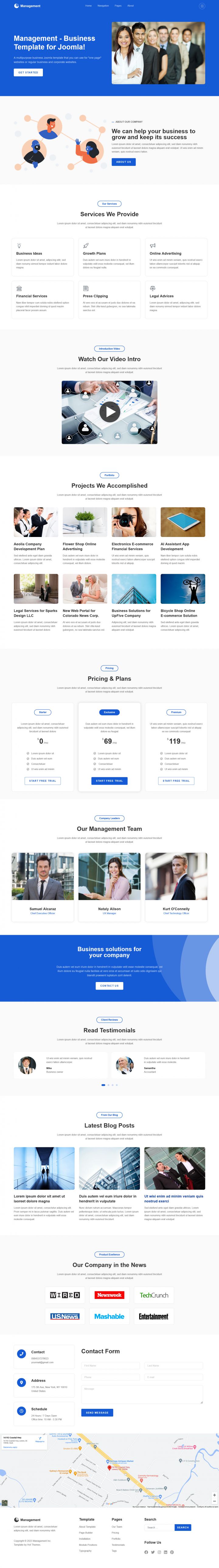Joomla шаблон HotThemes Management