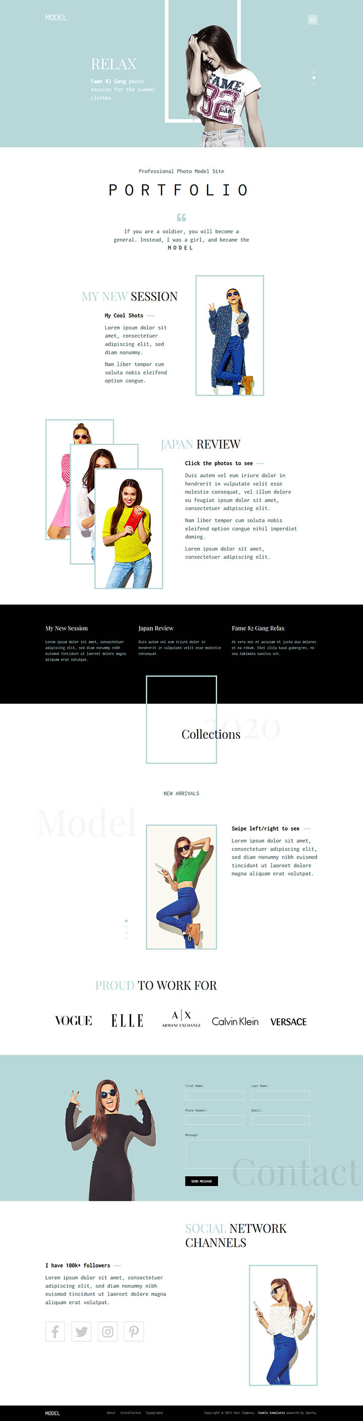 Шаблон HotThemes Model Joomla шаблон HotThemes Model