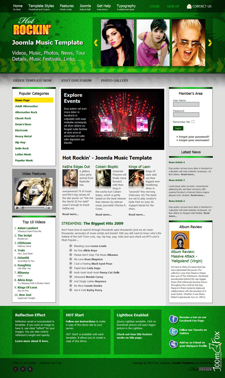 Joomla шаблон HotThemes Rockin