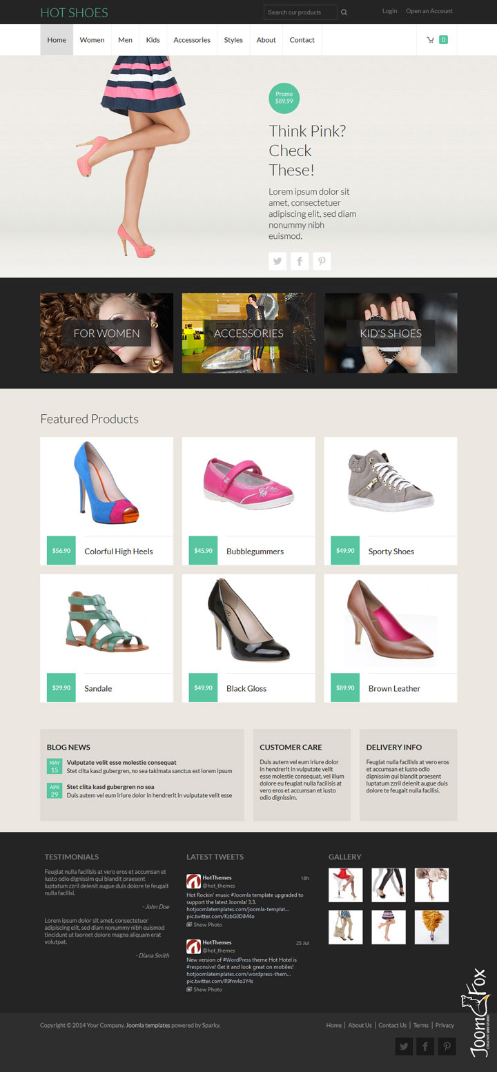 Joomla шаблон HotThemes Shoes