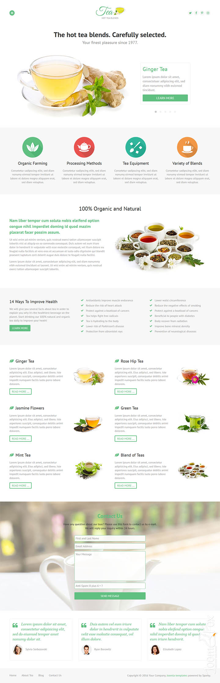 Joomla шаблон HotThemes Tea