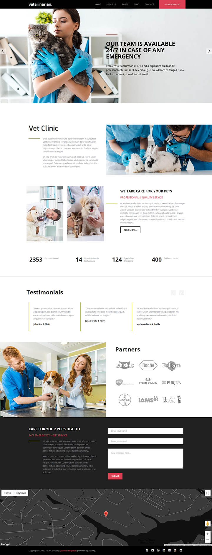 Joomla шаблон HotThemes Hot Veterinary