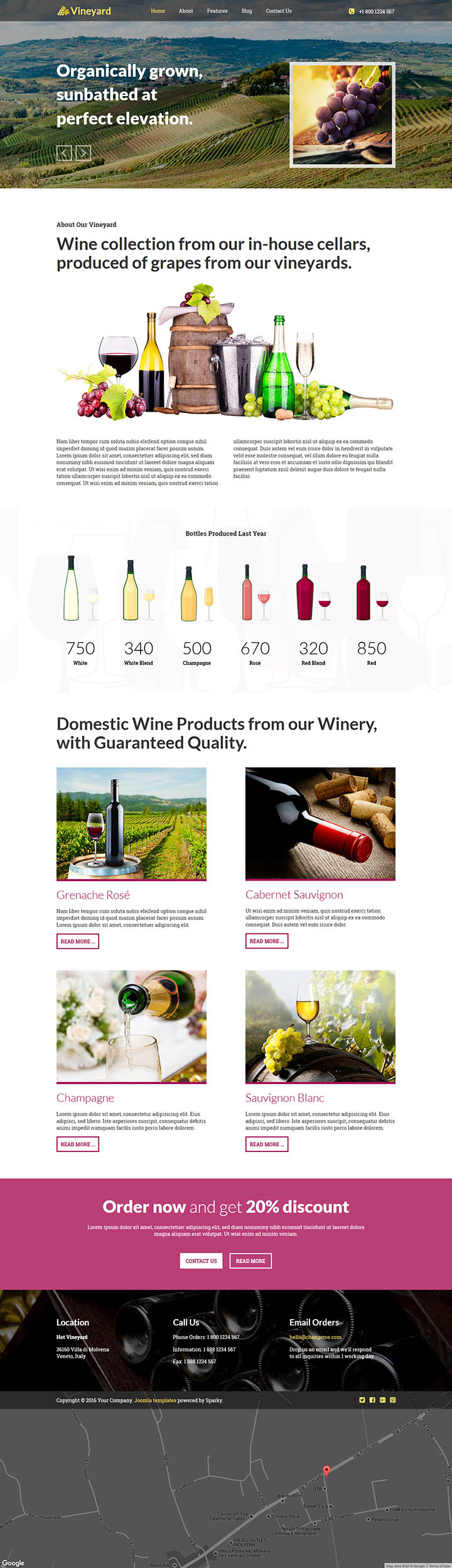 Joomla шаблон HotThemes Vineyard