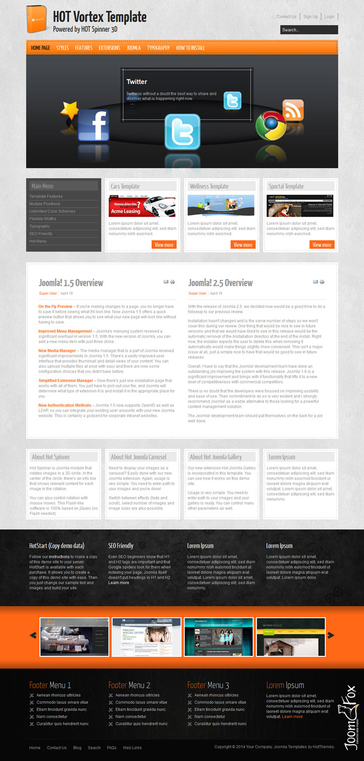 Joomla шаблон HotThemes Vortex