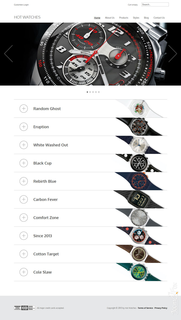 Joomla шаблон HotThemes Watches