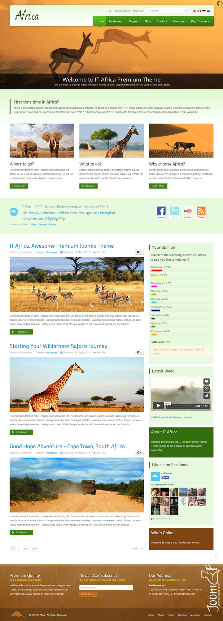 Joomla шаблон IceTheme Africa