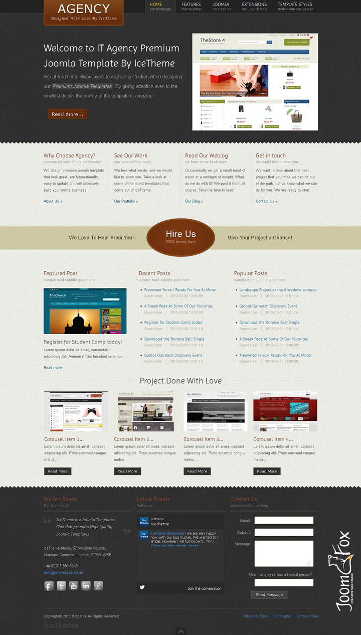 Joomla шаблон IceTheme Agency