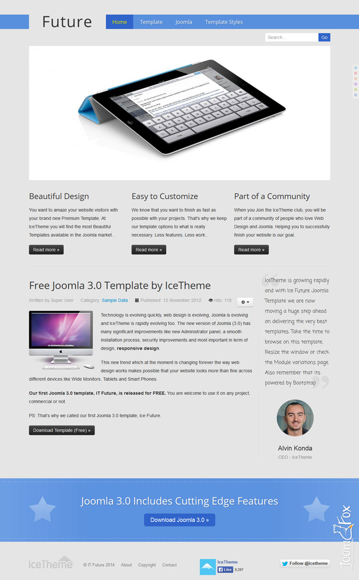 Joomla шаблон IceTheme Future