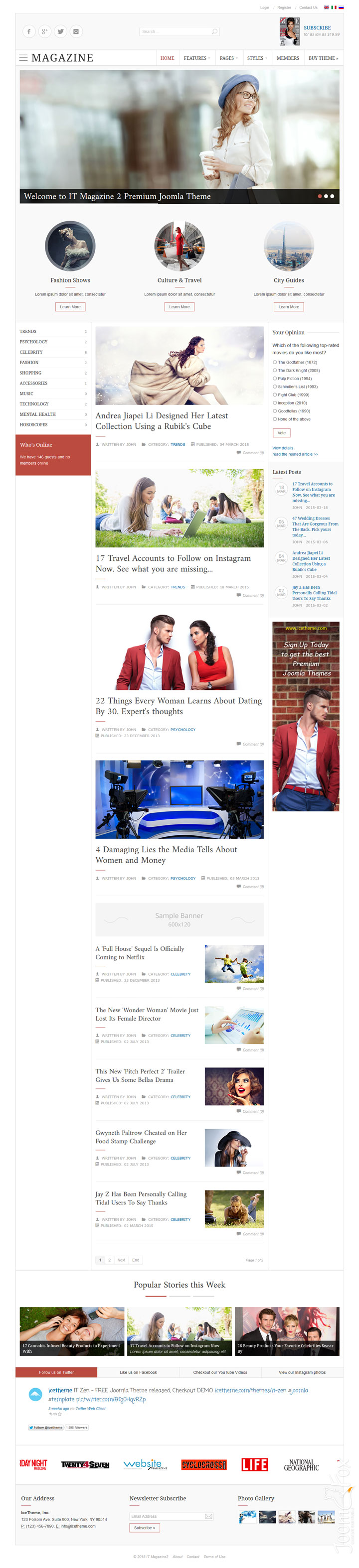 Joomla шаблон IceTheme Magazine 2