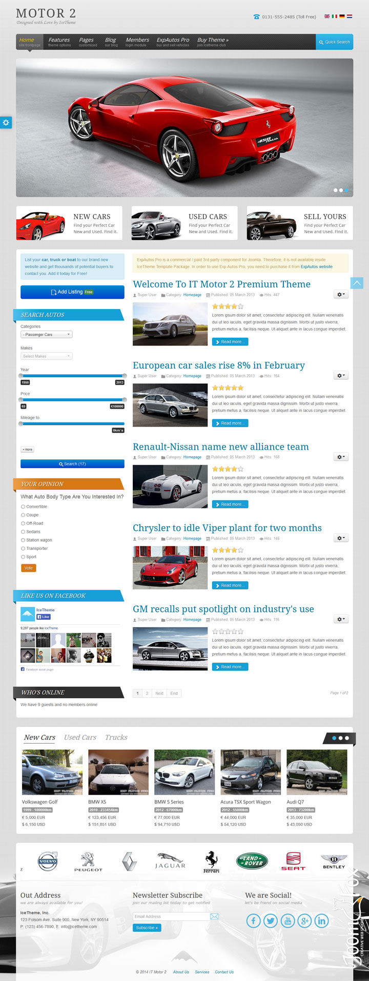 Joomla шаблон IceTheme Motor 2