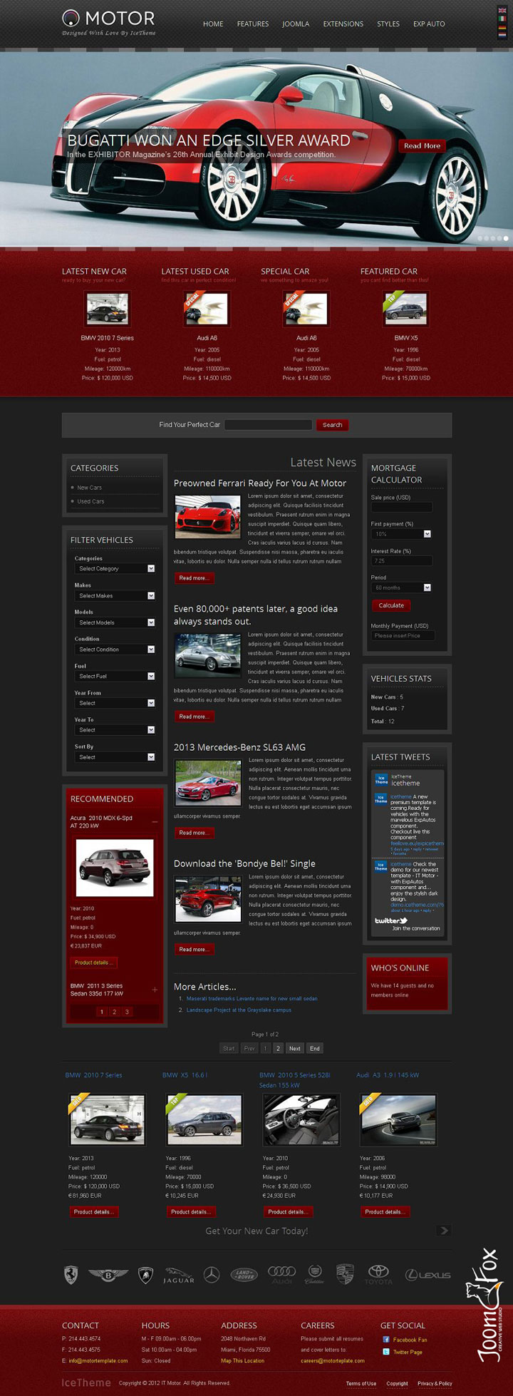 Joomla шаблон IceTheme Motor