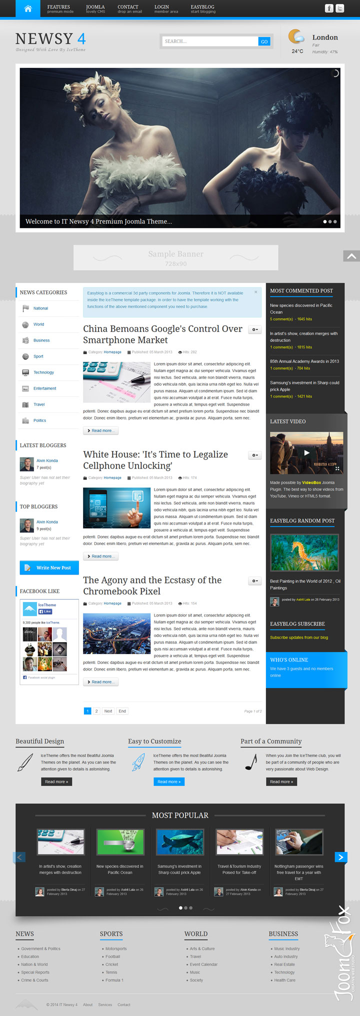 Joomla шаблон IceTheme Newsy 4