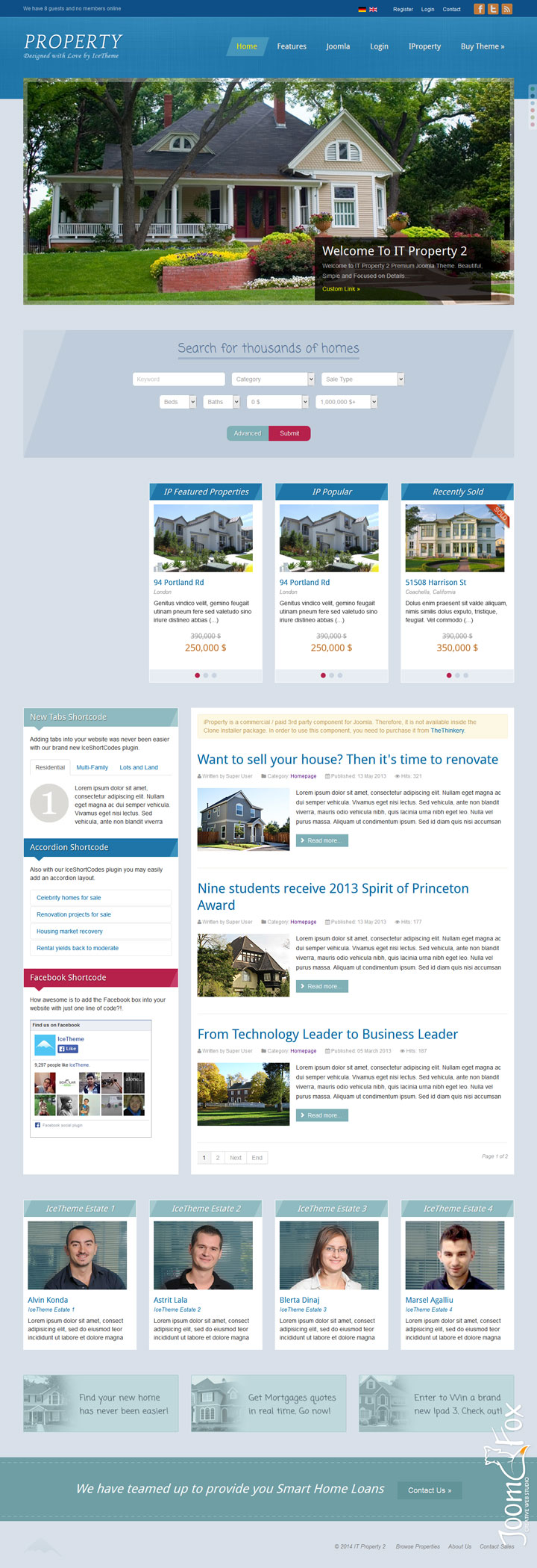 Joomla шаблон IceTheme Property 2