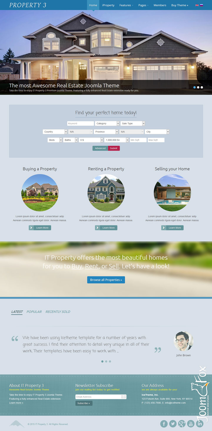 Joomla шаблон IceTheme Property 3