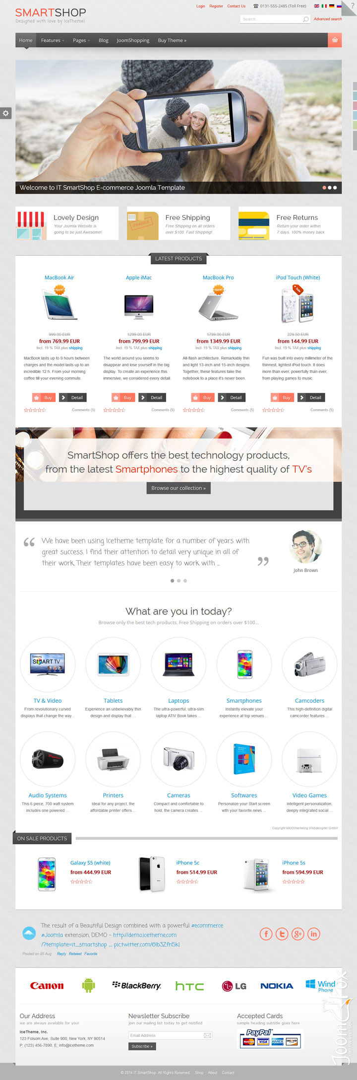 Joomla шаблон IceTheme SmartShop