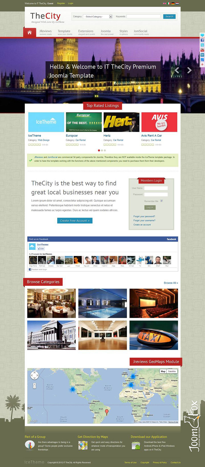 Joomla шаблон IceTheme TheCity