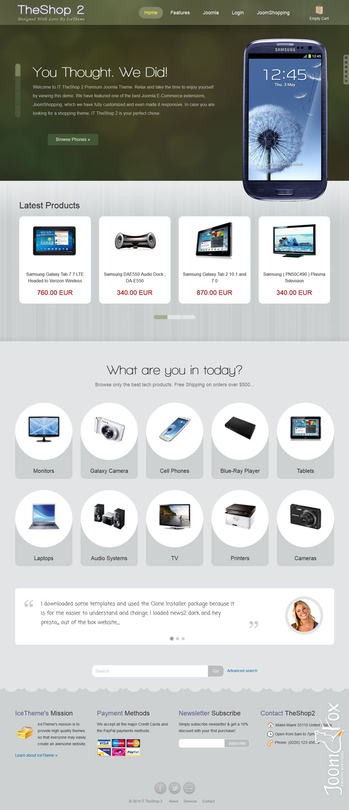 Шаблон IceTheme TheShop 2 Joomla шаблон IceTheme TheShop 2