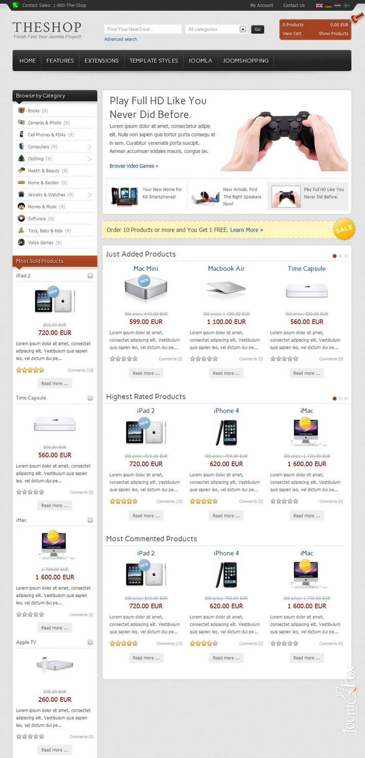 Joomla шаблон IceTheme TheShop