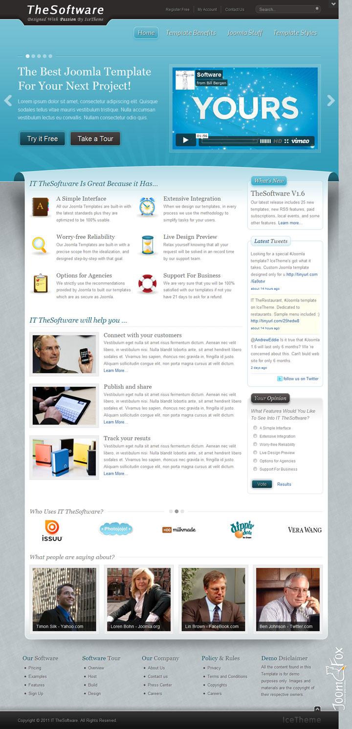 Joomla шаблон IceTheme TheSoftware