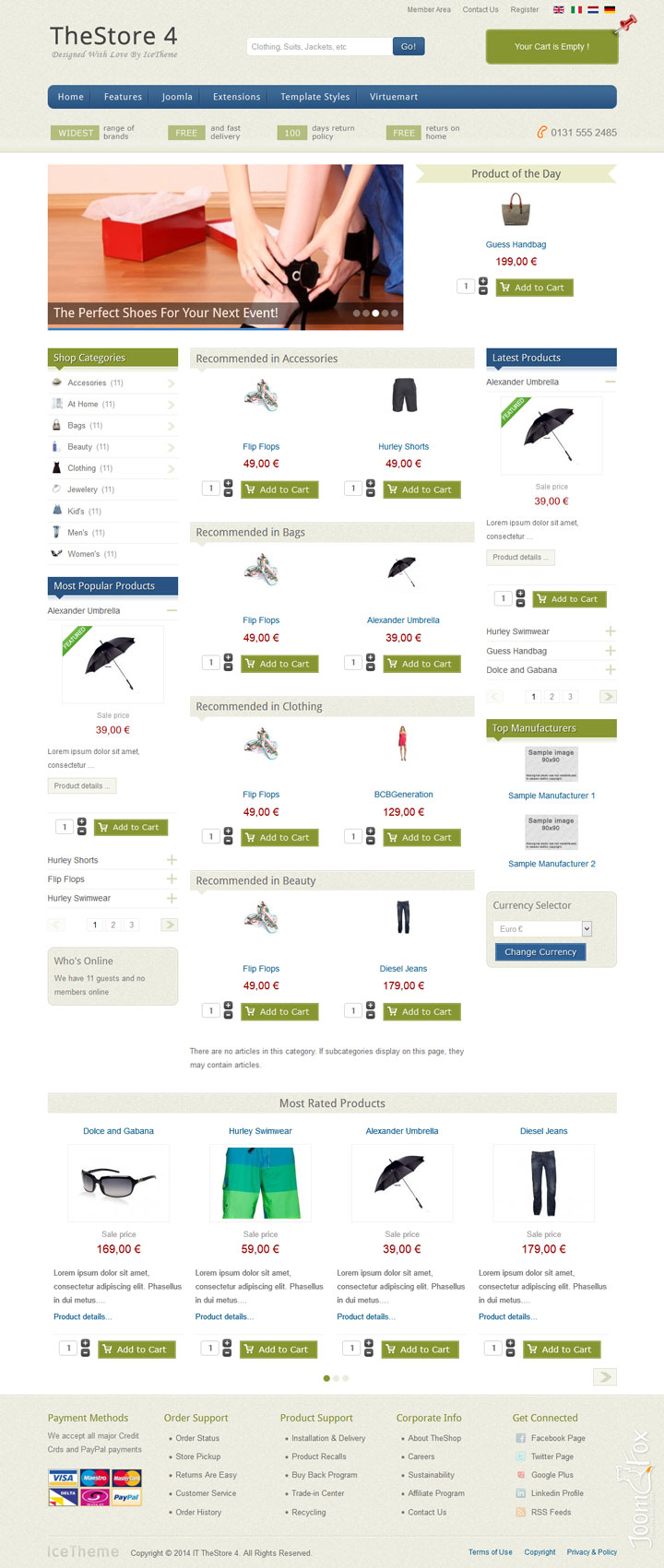 Joomla шаблон IceTheme TheStore 4