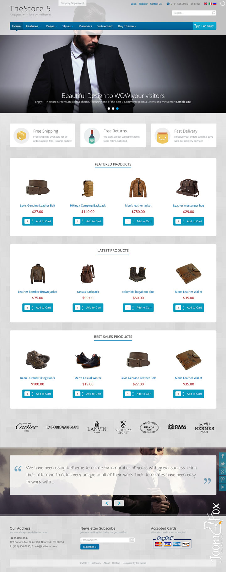 Joomla шаблон IceTheme TheStore 5