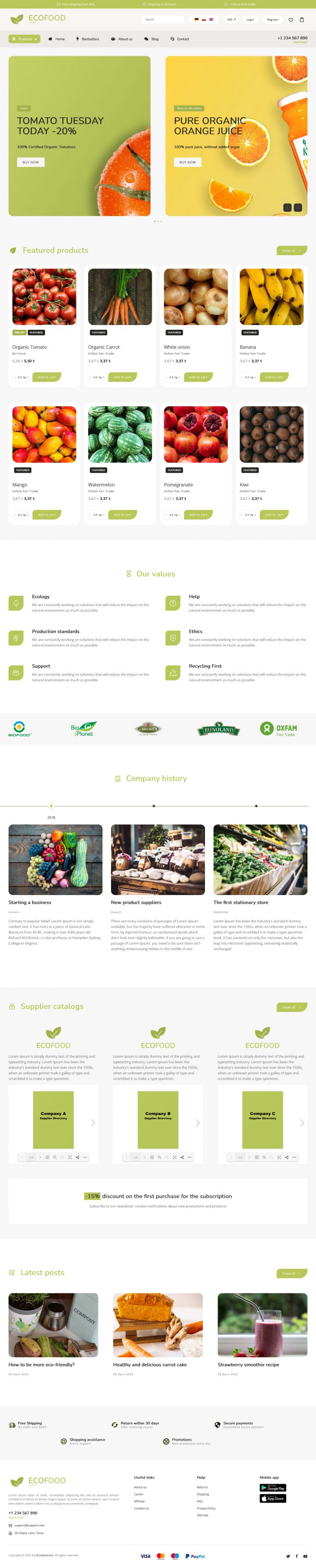 Joomla шаблон DJ-EcoFood