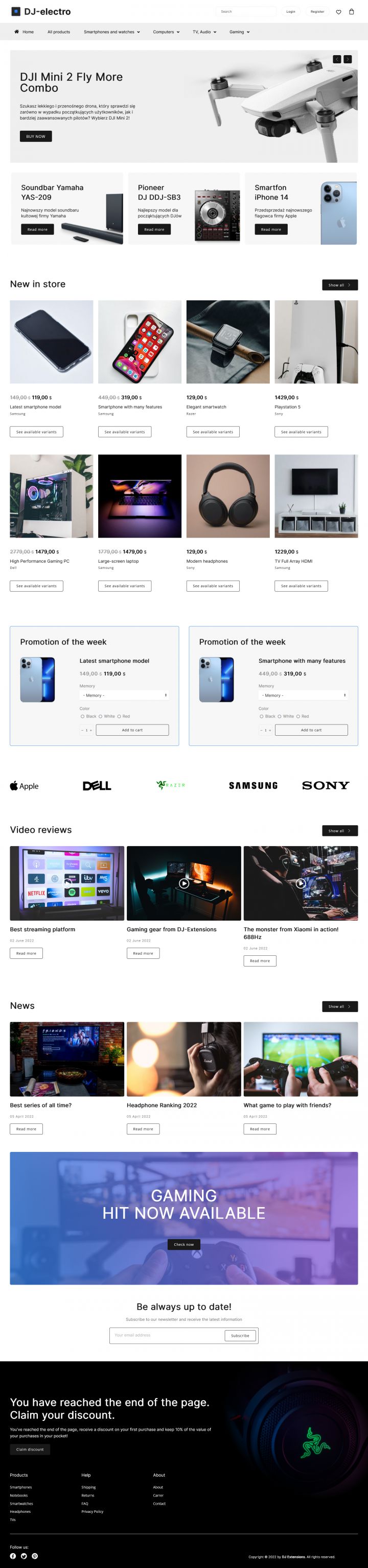 Joomla шаблон DJ-Electronics