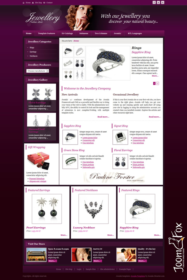 Joomla шаблон Joomla-Monster Jewellery