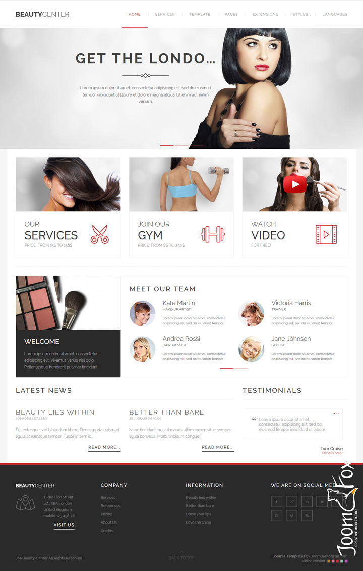 Joomla шаблон Joomla-Monster Beauty Center