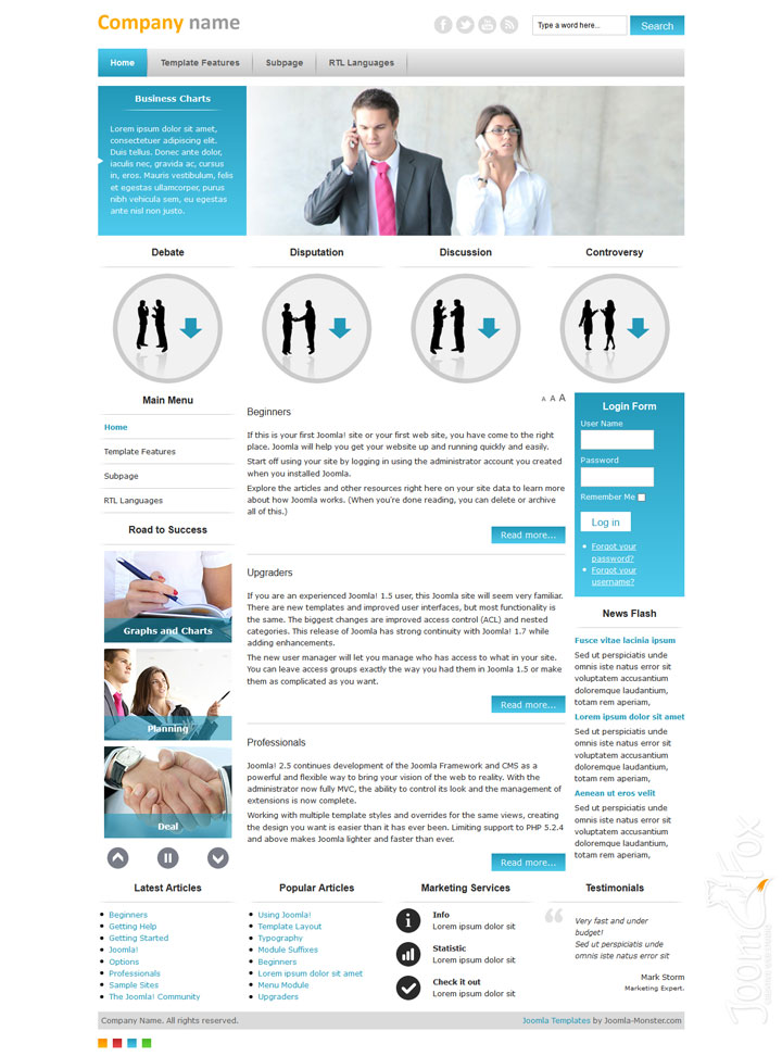 Шаблон Joomla-Monster Business Marketing Joomla шаблон Joomla-Monster Business Marketing