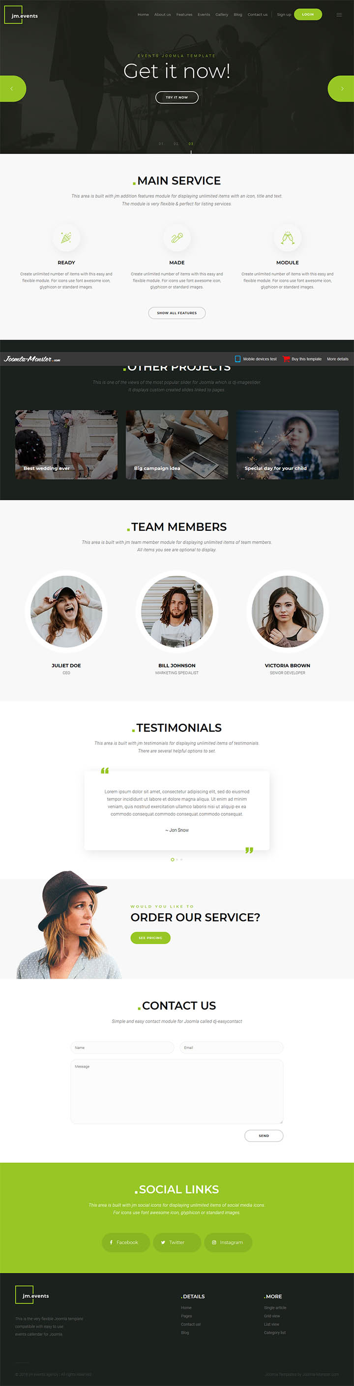 Шаблон Joomla-Monster Events Agency Joomla шаблон Joomla-Monster Events Agency