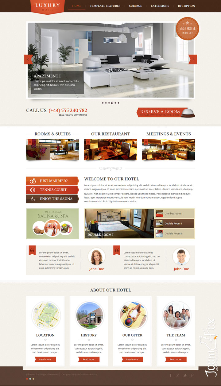 Joomla шаблон Joomla-Monster Hotel 