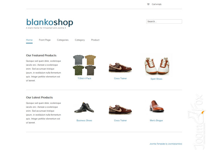 Joomla шаблон JoomlaBamboo Blankoshop